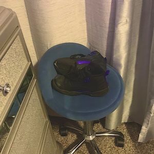 Purple and black Jordans